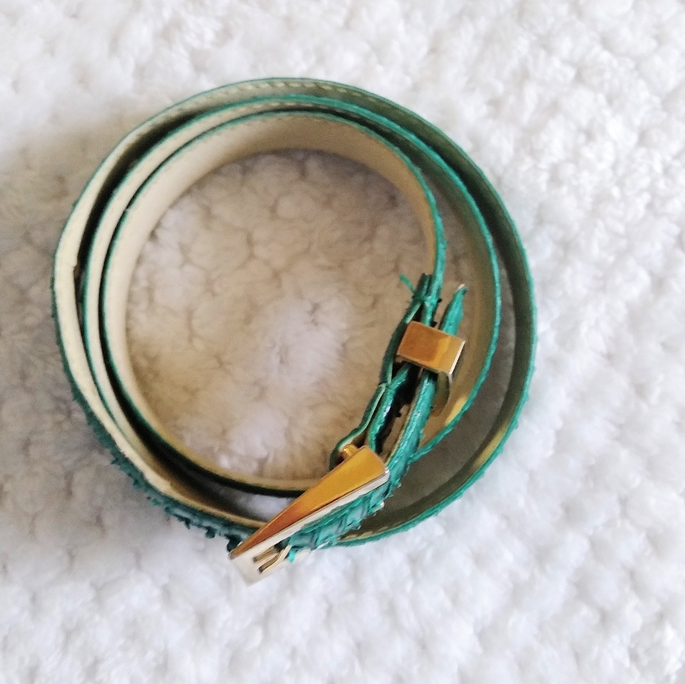 Jana vintage green genuine snakeskin belt small - Picture 2 of 7